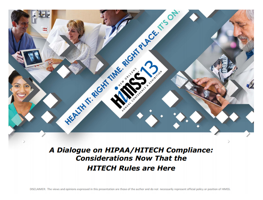 HIMSS 13 HHS Presentation