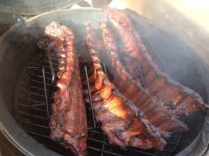 Ribs on BBQ