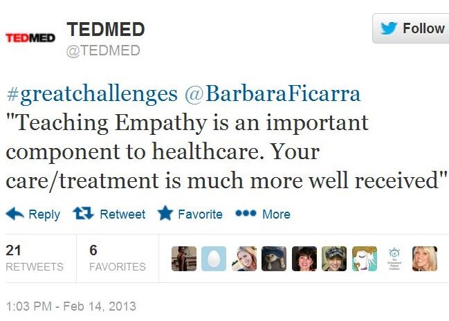 TEDMED Quote Screen Shot Barbara Ficarra