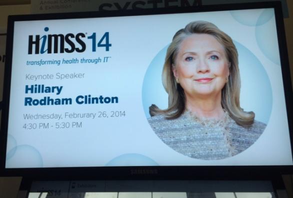 hillary clinton at HIMSS 2014