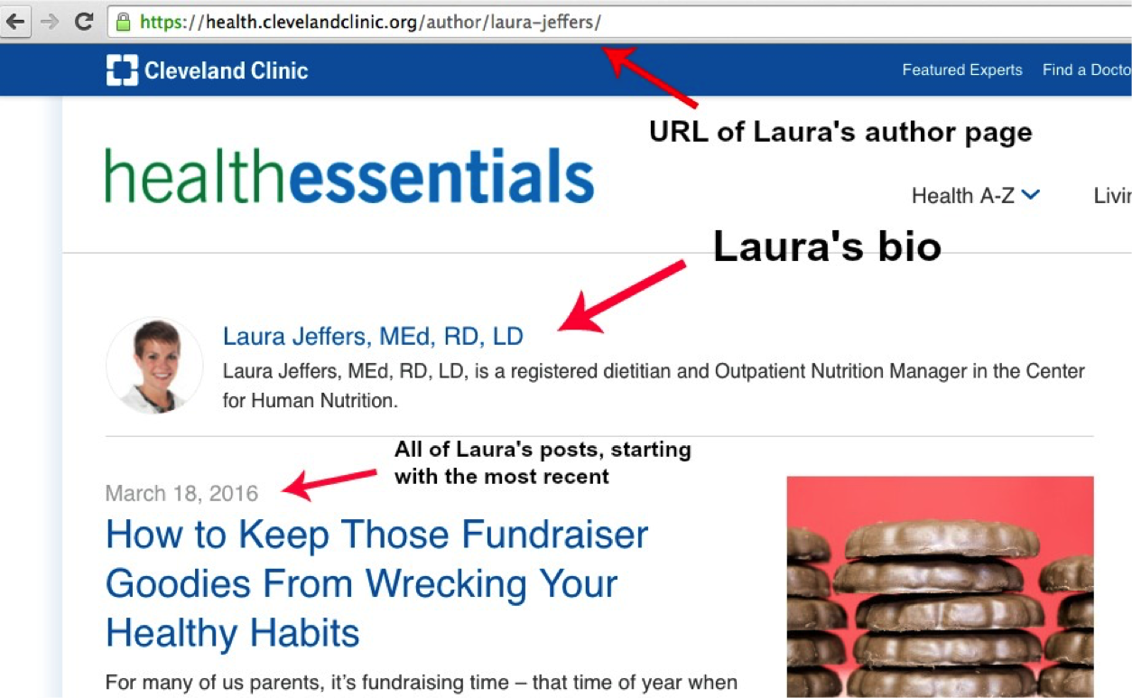 Laura Jeffers author page at Cleveland Clinic Health Essentials blog
