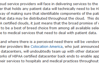 HIPAA Certified Data Centers?