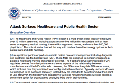 US Dept. Homeland Security Bulletin