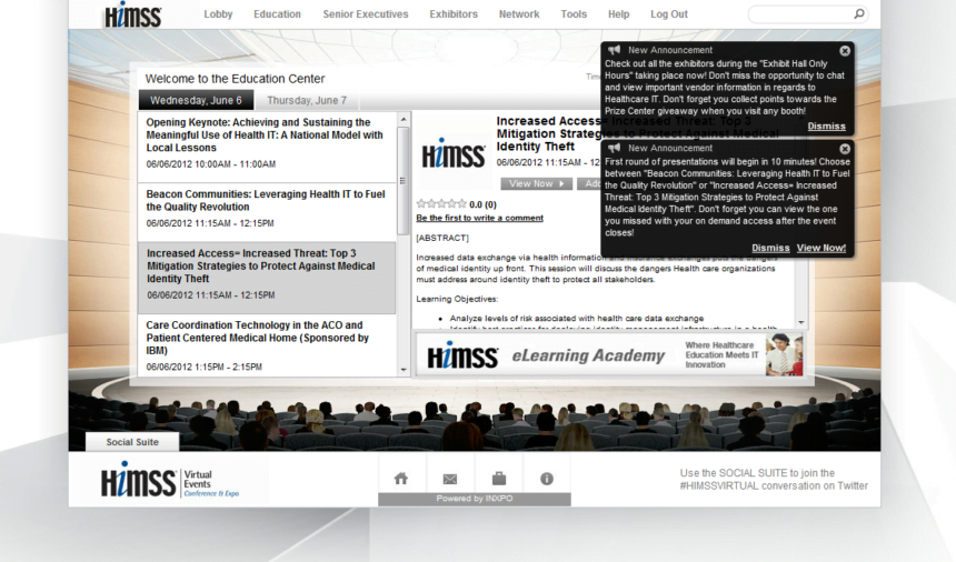 HIMSS Virtual Conference Education Center