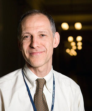 English: Zeke Emanuel outside his office in th...