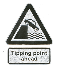 tipping point road sign image