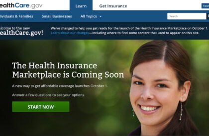 healthcare.gov homepage