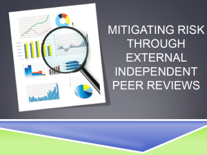  Eliminating Risk with Independent Review Organizations & External Reviews