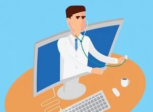 Telemedicine conceptual illustration.