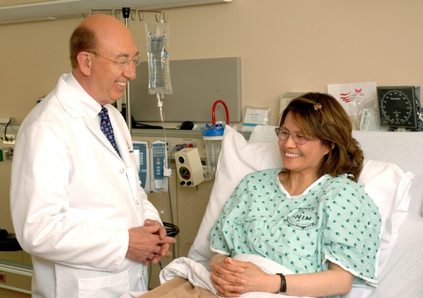 doctor next to patient's bed