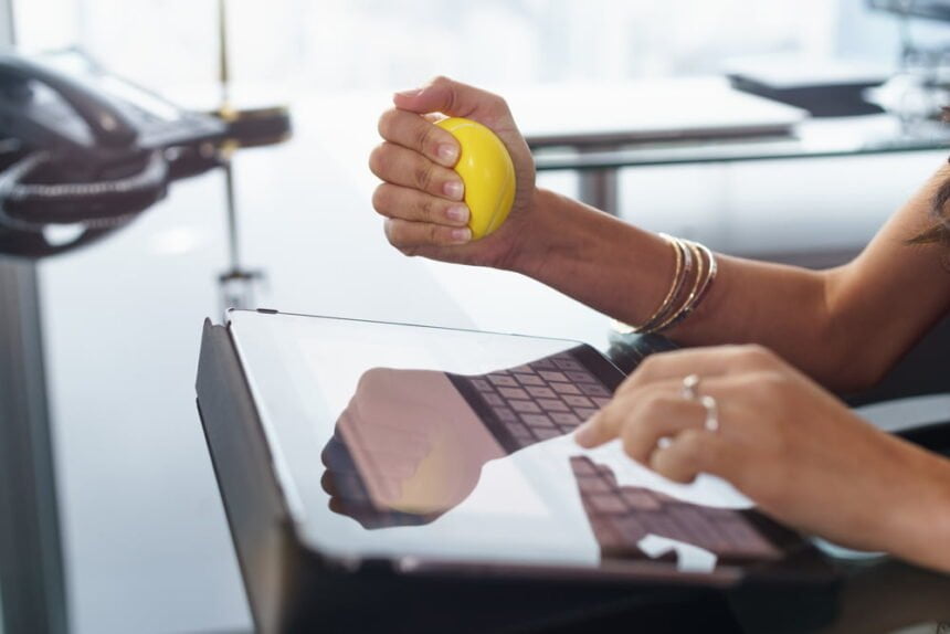 hand exercise stress ball