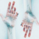 photo of hands with blue veins