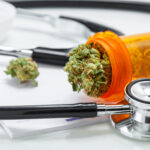Medical,Marijuana,Close,Up,Cannabis,Buds,With,Doctors,Prescription,For