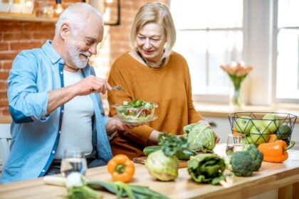 healthy old couple