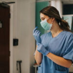 healthcare workers with gloves