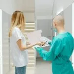 health care workers working together