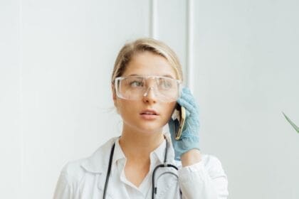 doctor talking on the phone