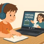 How Virtual Schools Deliver Therapy and Special-Education Support for Children With Disabilities -- AI-generated illustration