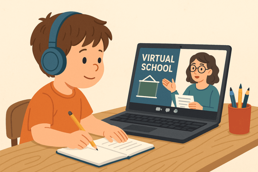How Virtual Schools Deliver Therapy and Special-Education Support for Children With Disabilities -- AI-generated illustration