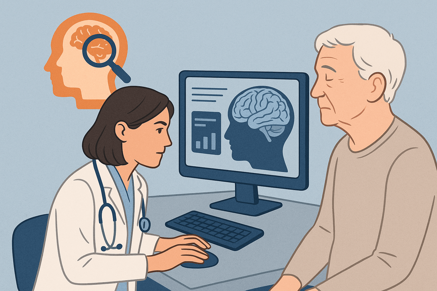 Advances in Diagnostic Tools for Early Detection of Dementia -- AI-generated illustration