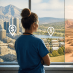 What Geographic and Specialty Variation Reveals About How Nursing Compensation Actually Works -- AI-generated illustration