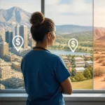 What Geographic and Specialty Variation Reveals About How Nursing Compensation Actually Works -- AI-generated illustration