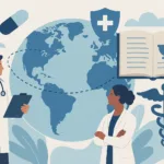 A Global Perspective on Medicine: Lessons Learned Across Borders -- AI-generated illustration