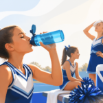 A Hydration And Heat Guide For Youth Cheer -- AI-generated illustration