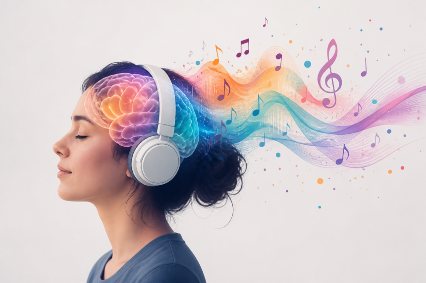 Why Music Gives The Brain A Workout -- AI-generated illustration