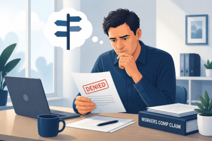 Workers Comp Claim Denied – Now What?  -- AI-generated illustration